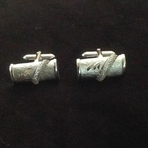 Swank "Beaux Arts" Silver-Tone Cuff Links